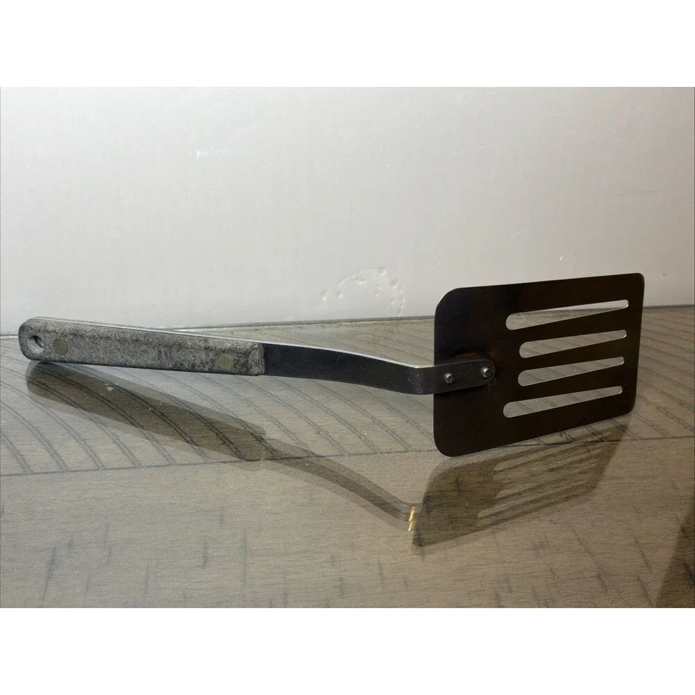 Vintage EKCO Flint Vanadium SHORT Slotted Spatula 10.5